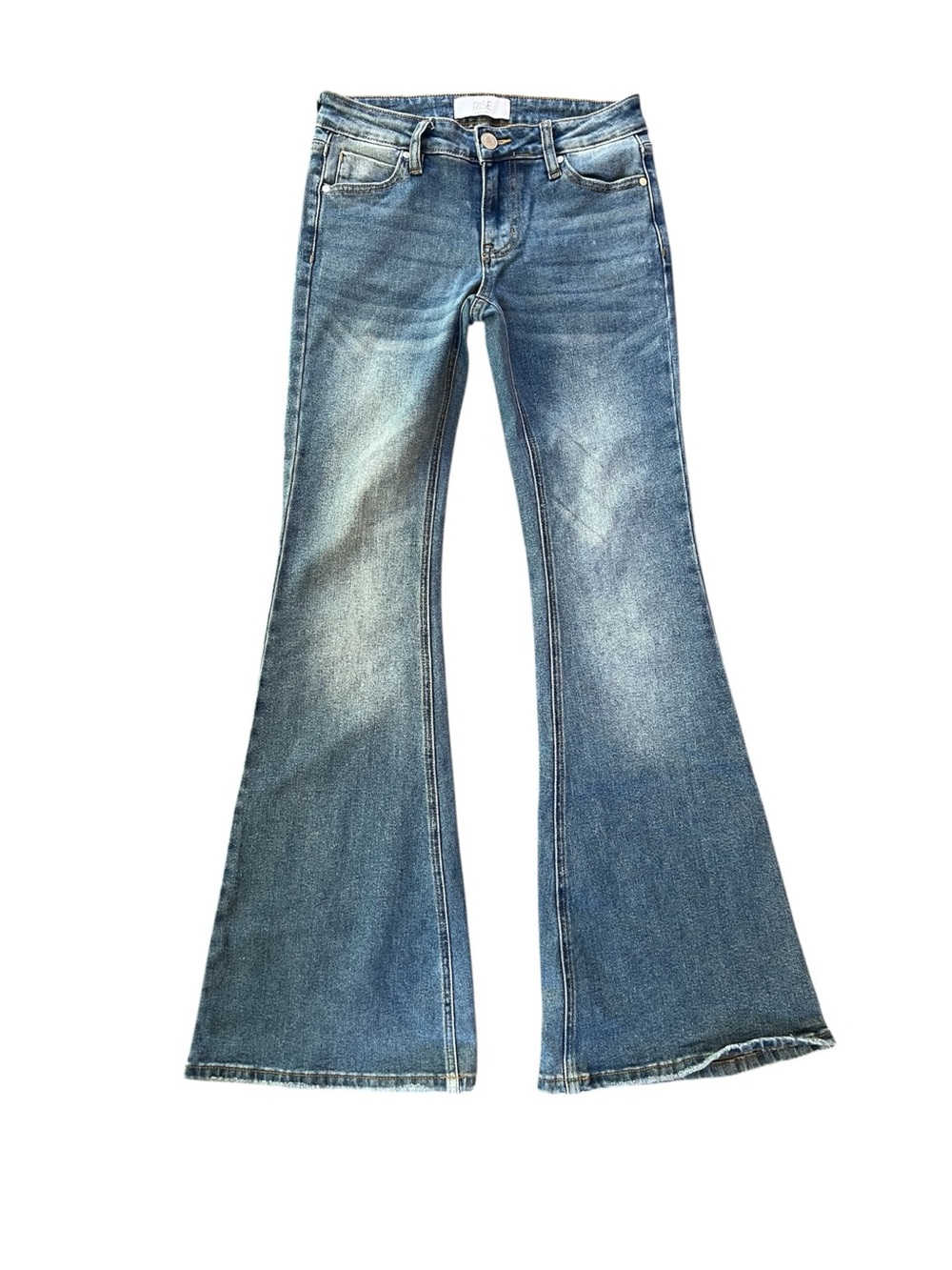 High-Rise Flare Jeans in Faded Blue